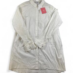 Cabi NWT White Button Down Shirt Women’s Size L Long Sleeve 100% Cotton Blouse
